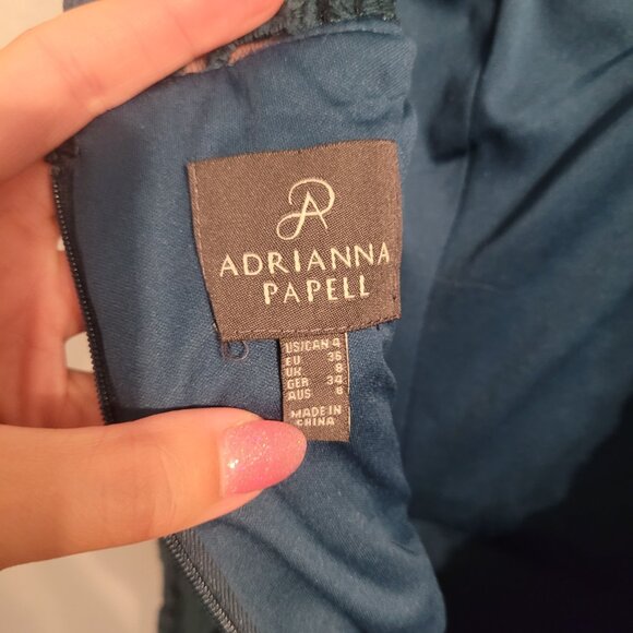 Teal Lace Adrianna Papell Dress - Picture 3 of 3